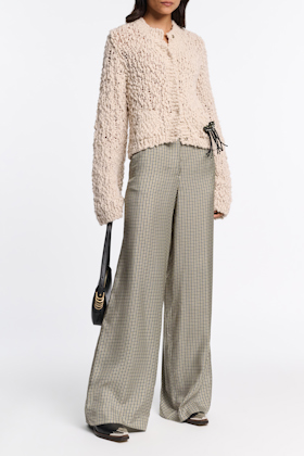 Dorothee Schumacher Cropped Cardigan mit abnehmbarer Brosche fog