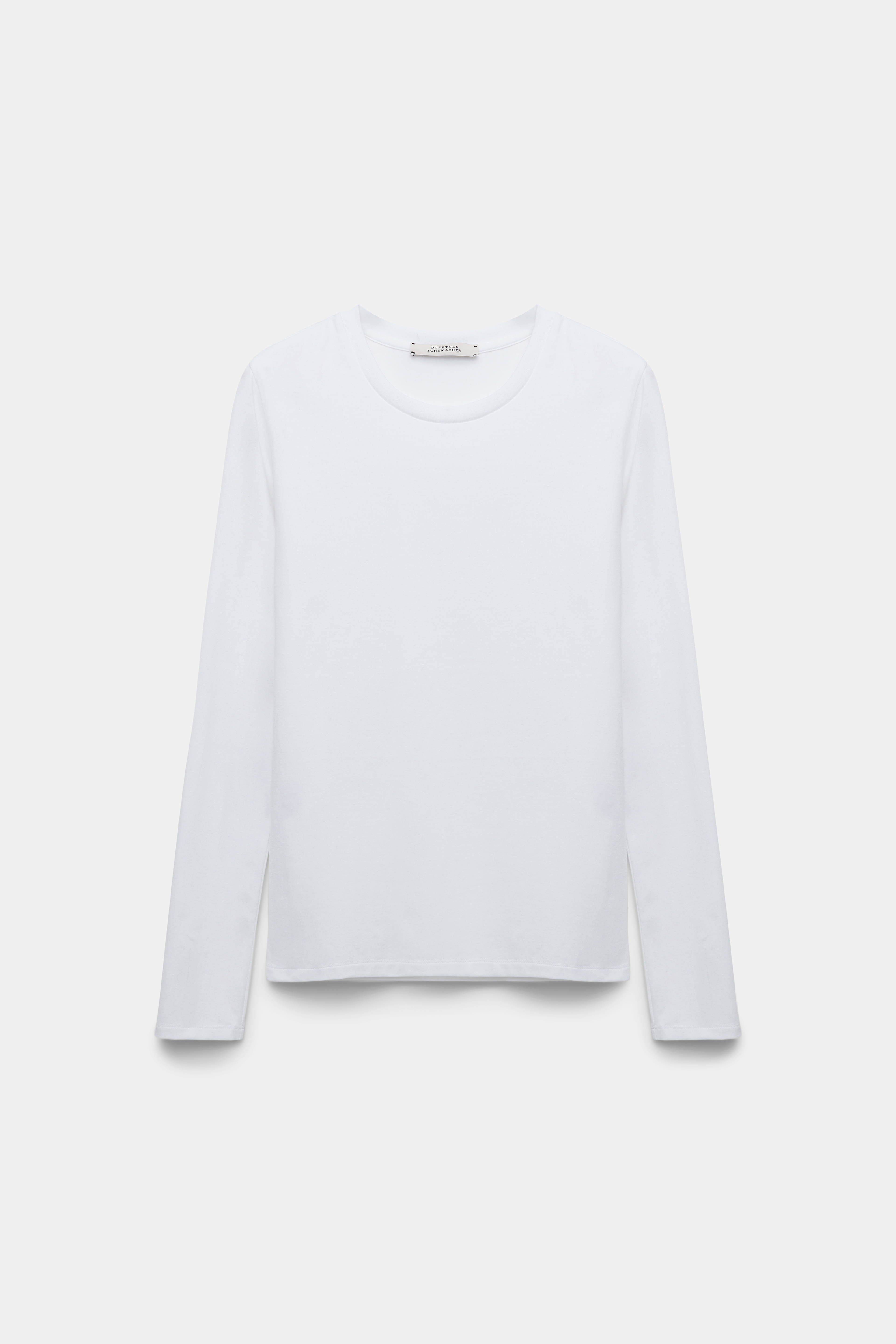 Dorothee Schumacher Round neck long sleeve top camelia white
