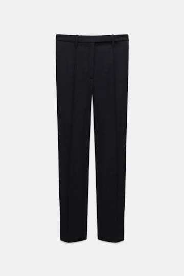 Dorothee Schumacher Stretch wool cigarette pants with piping black