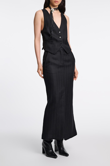 Dorothee Schumacher Pinstriped waistcoat black