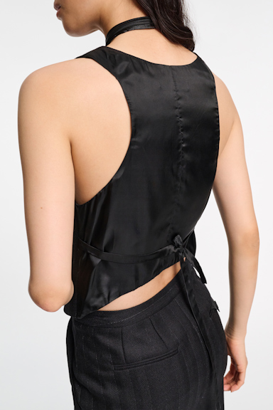 Dorothee Schumacher Pinstriped waistcoat black