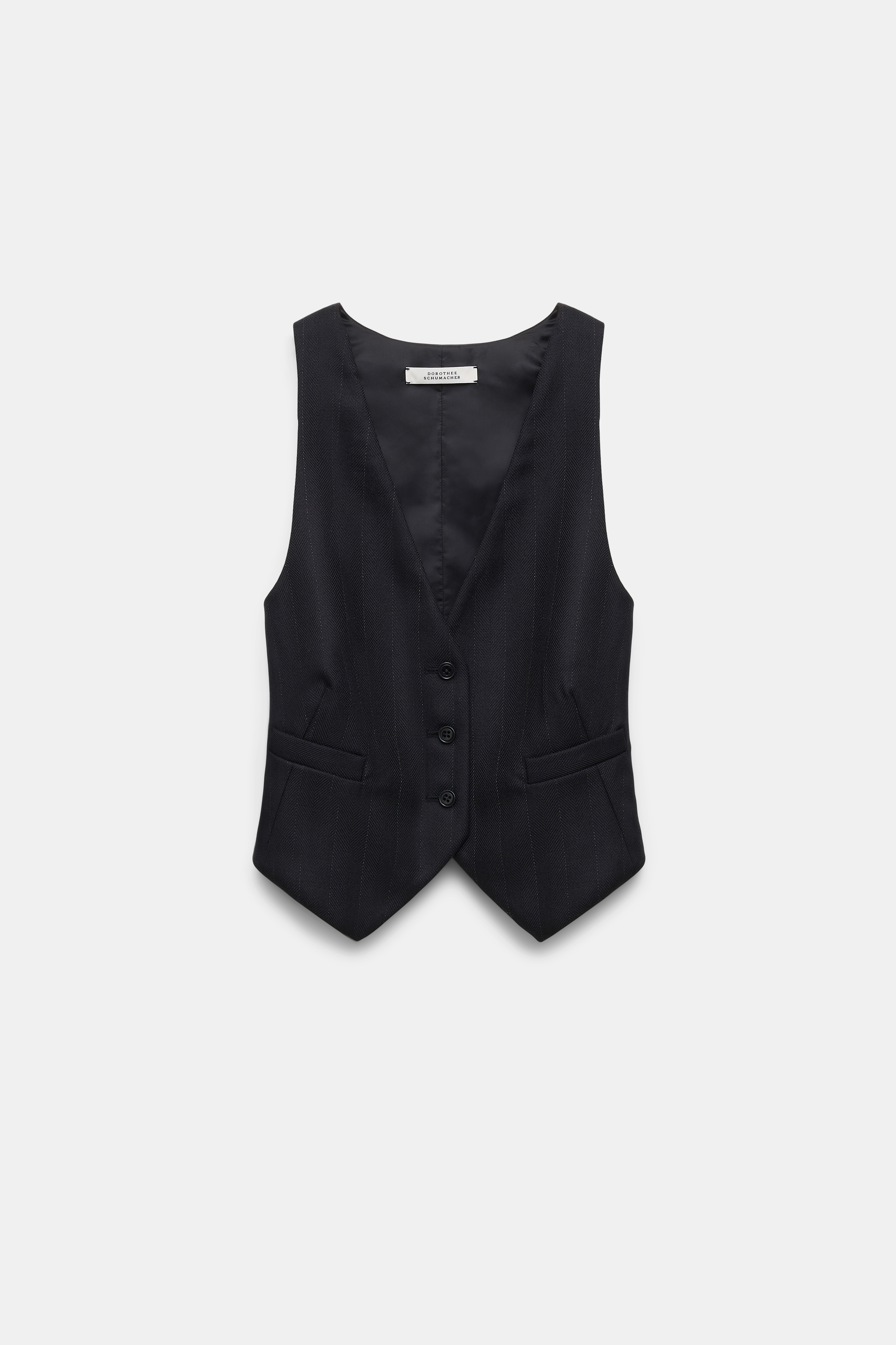 Dorothee Schumacher Pinstriped waistcoat black