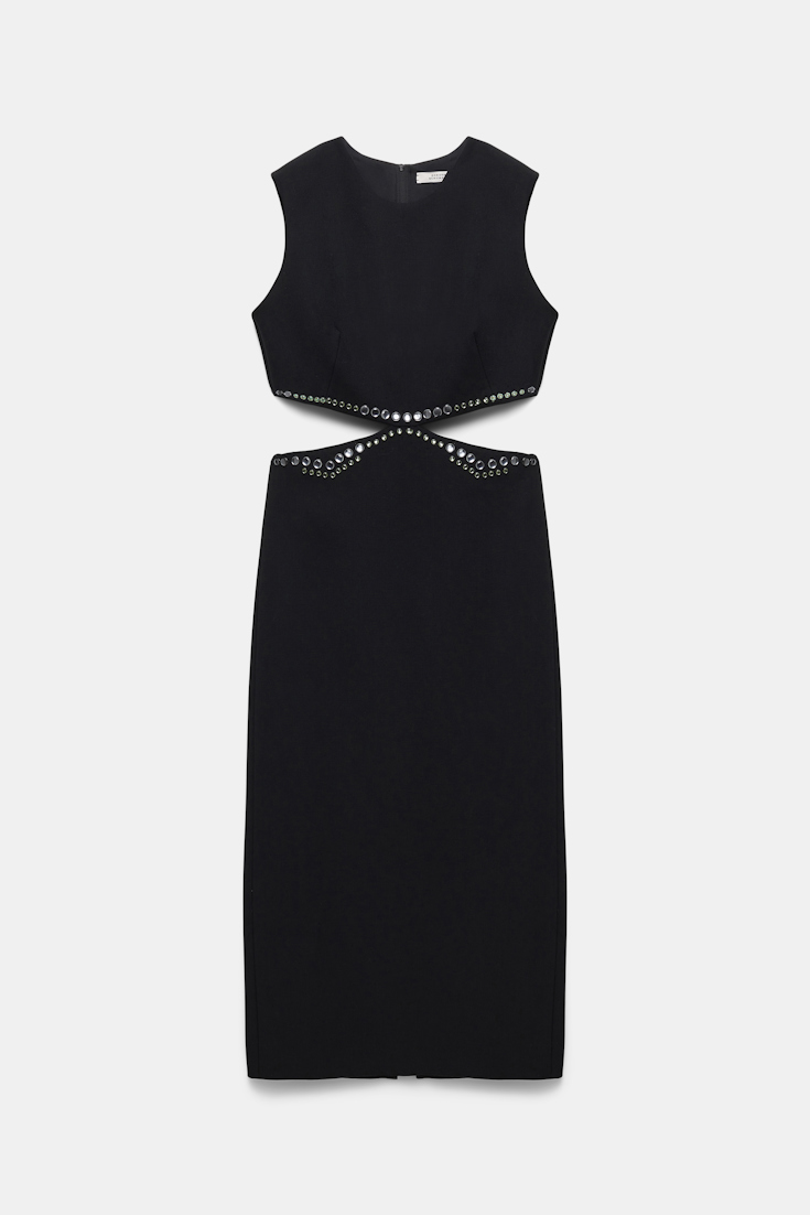 Dorothee Schumacher Embellished dress with cutout waist black