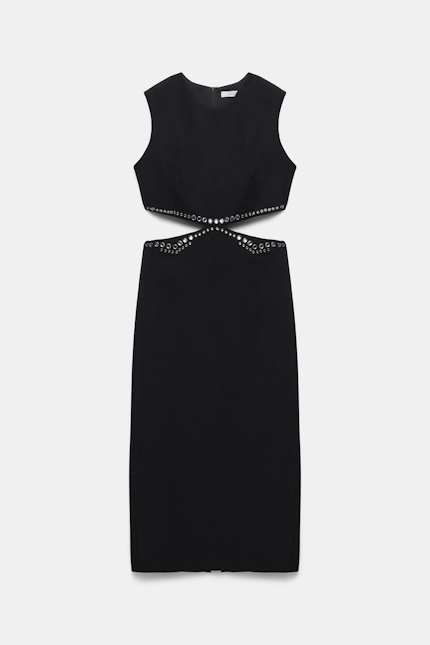 STRIKING COOLNESS dress Dorothee Schumacher Embellished dress with cutout waist black