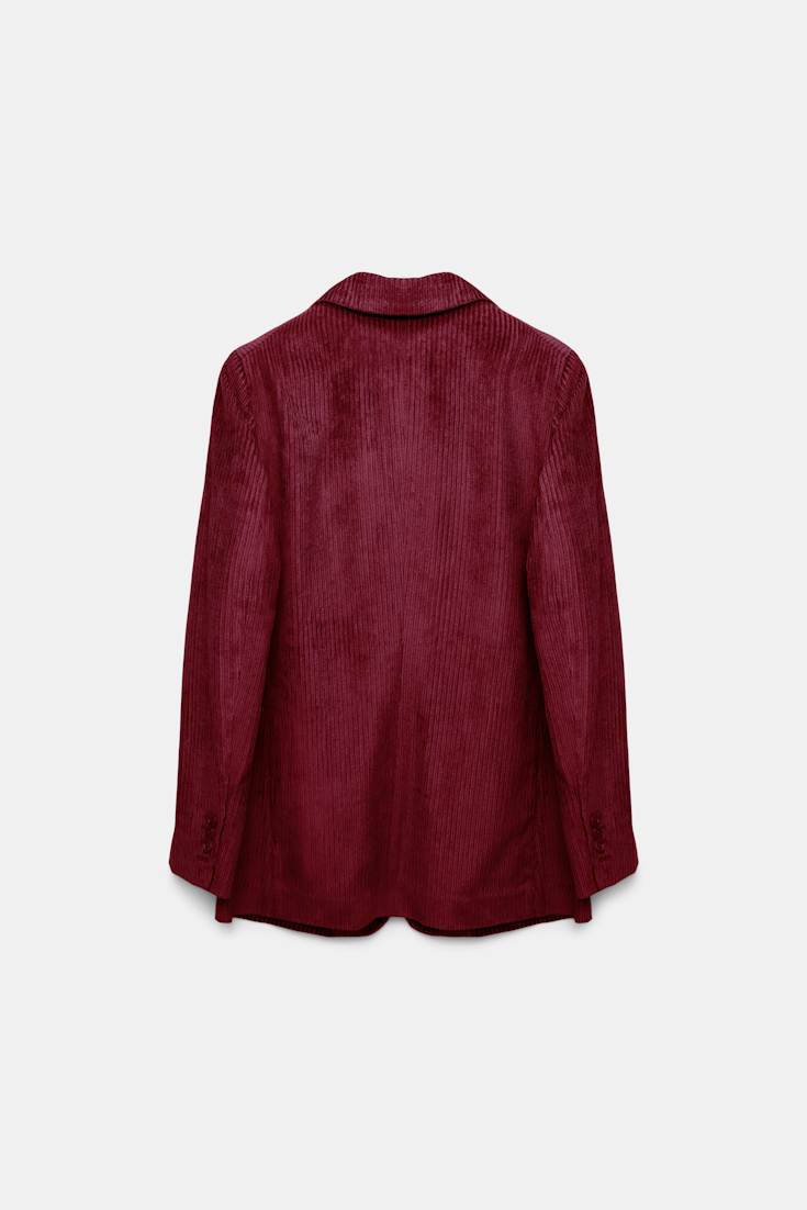 Dorothee Schumacher Blazer aus softem Cord dark burgundy
