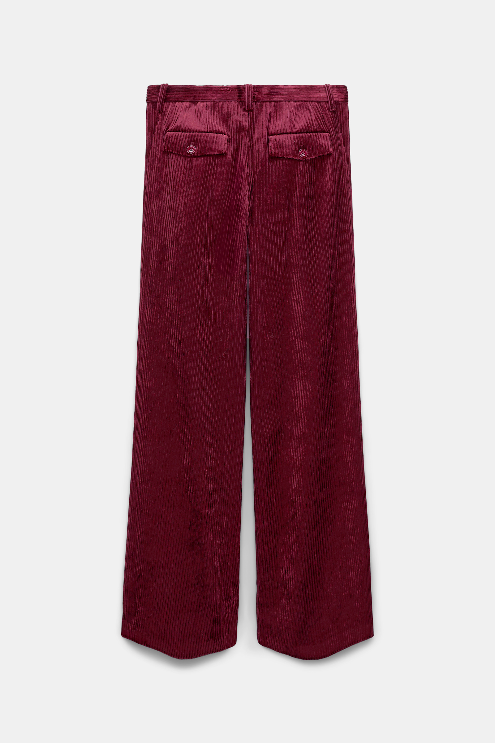 Dorothee Schumacher Wide leg pleated corduroy trousers dark burgundy