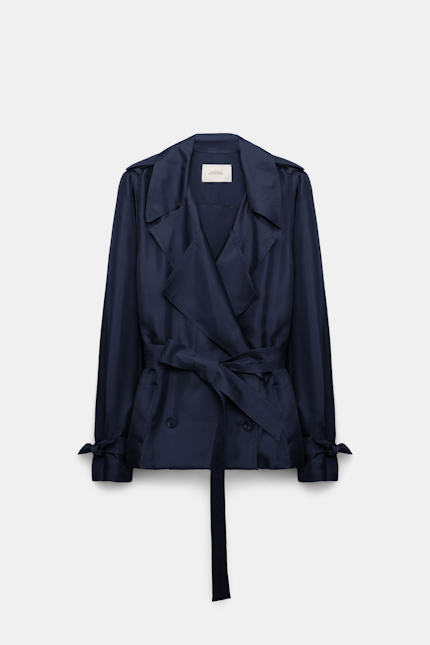 TRENCH IT UP II jacket Dorothee Schumacher Trench coat-style shirt-jacket blue night