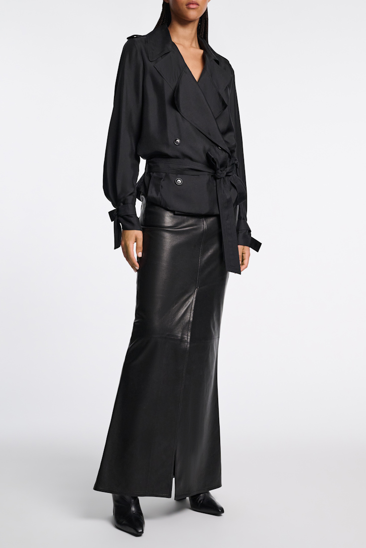 Dorothee Schumacher Trench coat-style shirt-jacket black