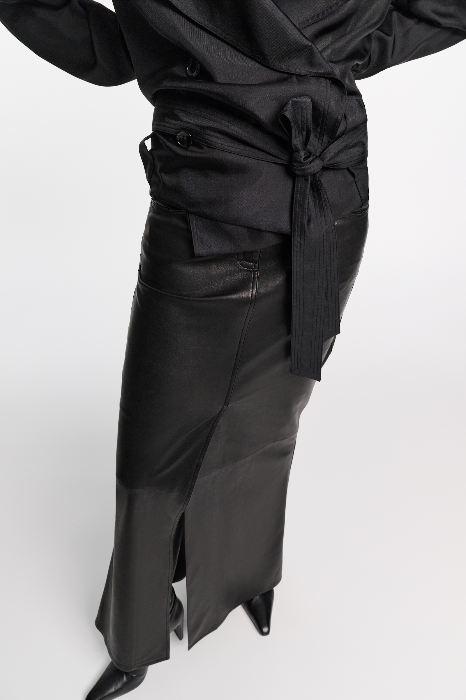 Dorothee Schumacher Trench coat-style shirt-jacket black