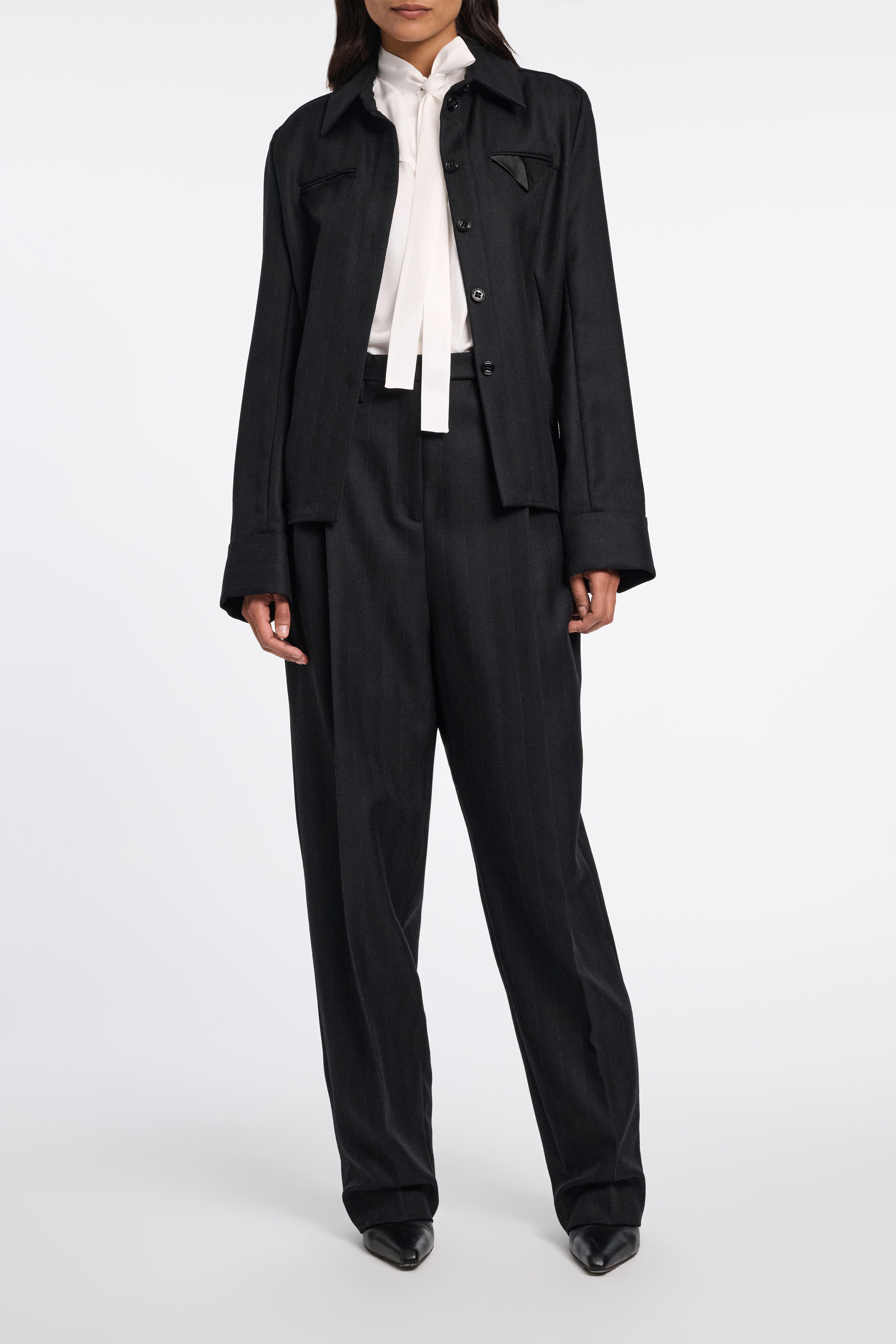 Dorothee Schumacher Top aus Seidentwill mit offener