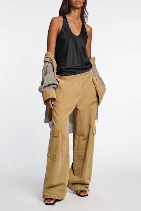 Dorothee Schumacher Silk-satin tank top black