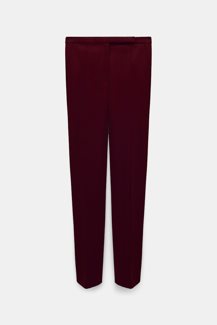 Dorothee Schumacher Lässige Hose aus Punto Milano dark burgundy
