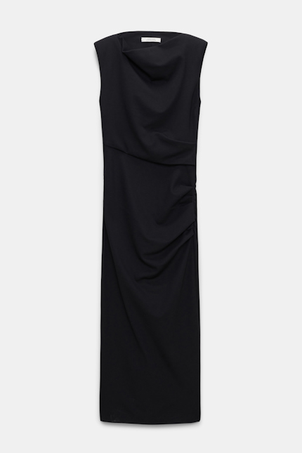 EMOTIONAL ESSENCE dress Dorothee Schumacher Drapey dress in Punto Milano black