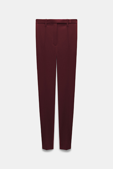 Dorothee Schumacher Zigarettenhose aus Punto Milano dark burgundy
