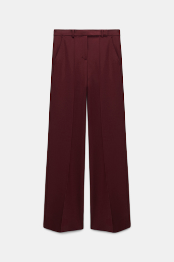 Dorothee Schumacher Wide leg pants in Punto Milano dark burgundy