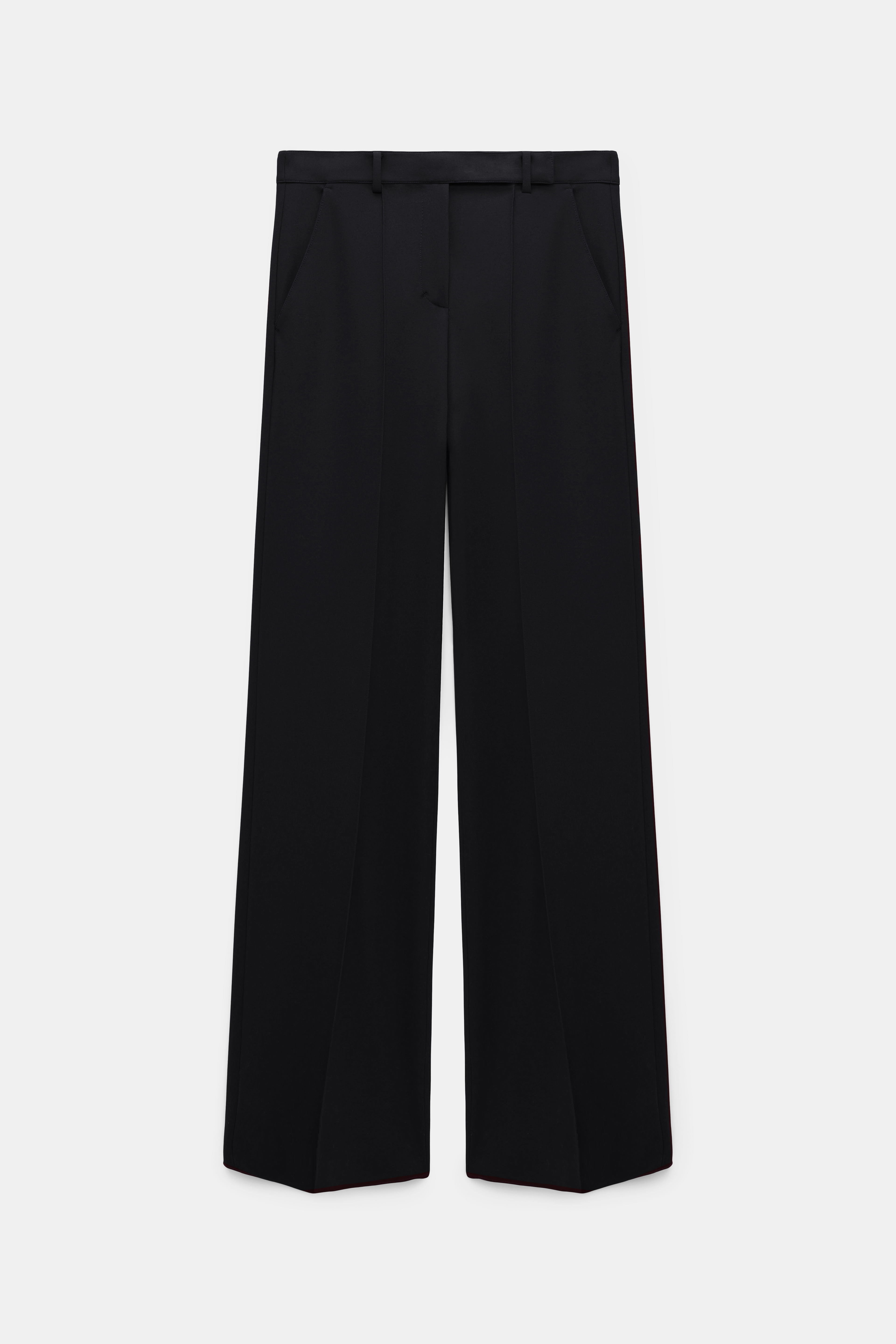 Dorothee Schumacher Hose aus Punto Milano mit weitem Bein deep black