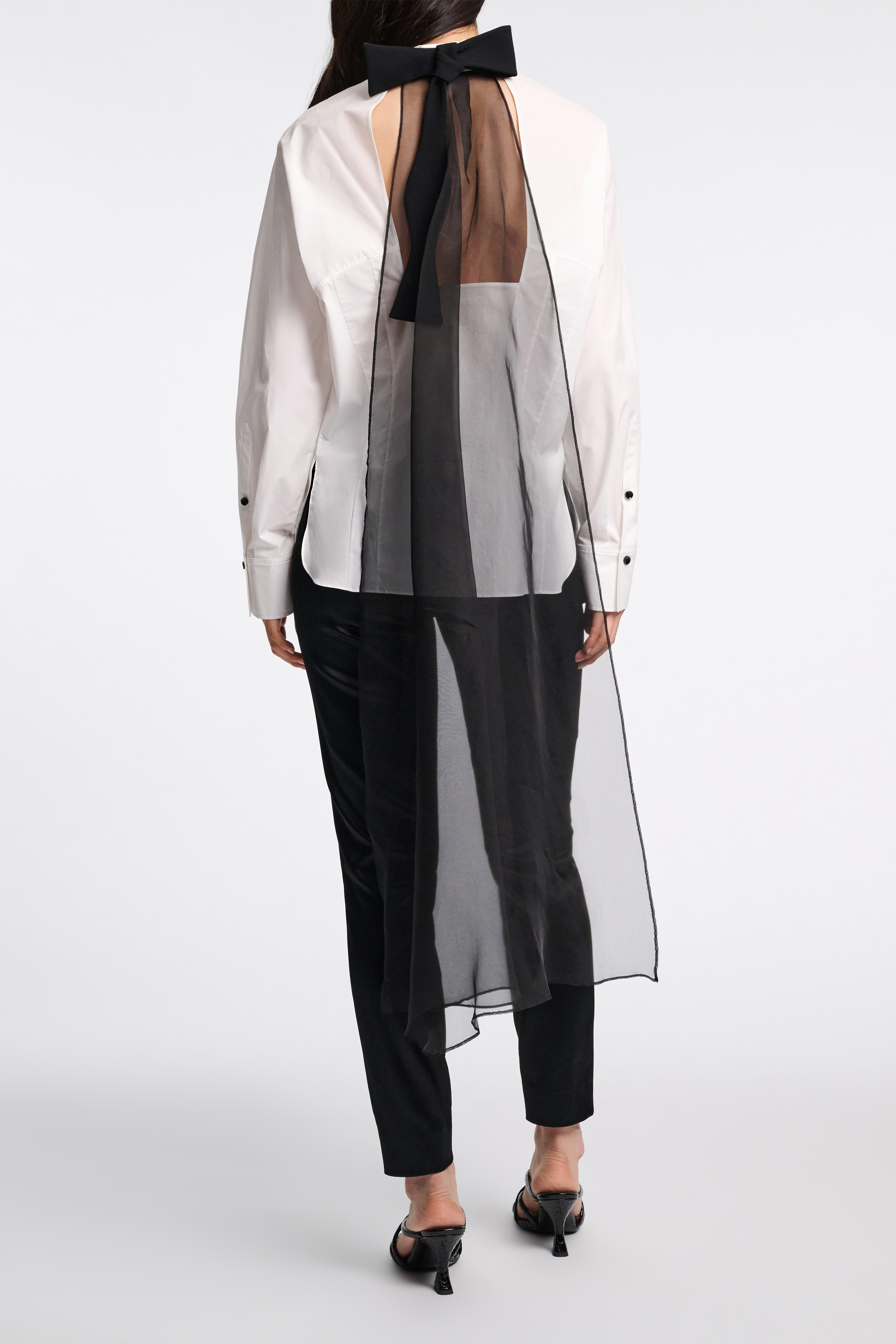 Dorothee Schumacher Popeline Bluse mit abnehmbarer Schleife und