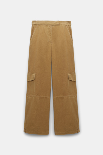 Dorothee Schumacher Corduroy cargo pants dusty camel