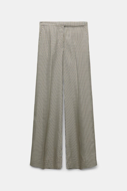 CHECKED COOLNESS pants Dorothee Schumacher Hose aus bedrucktem Seidentwill mit weitem Bein allover pepita