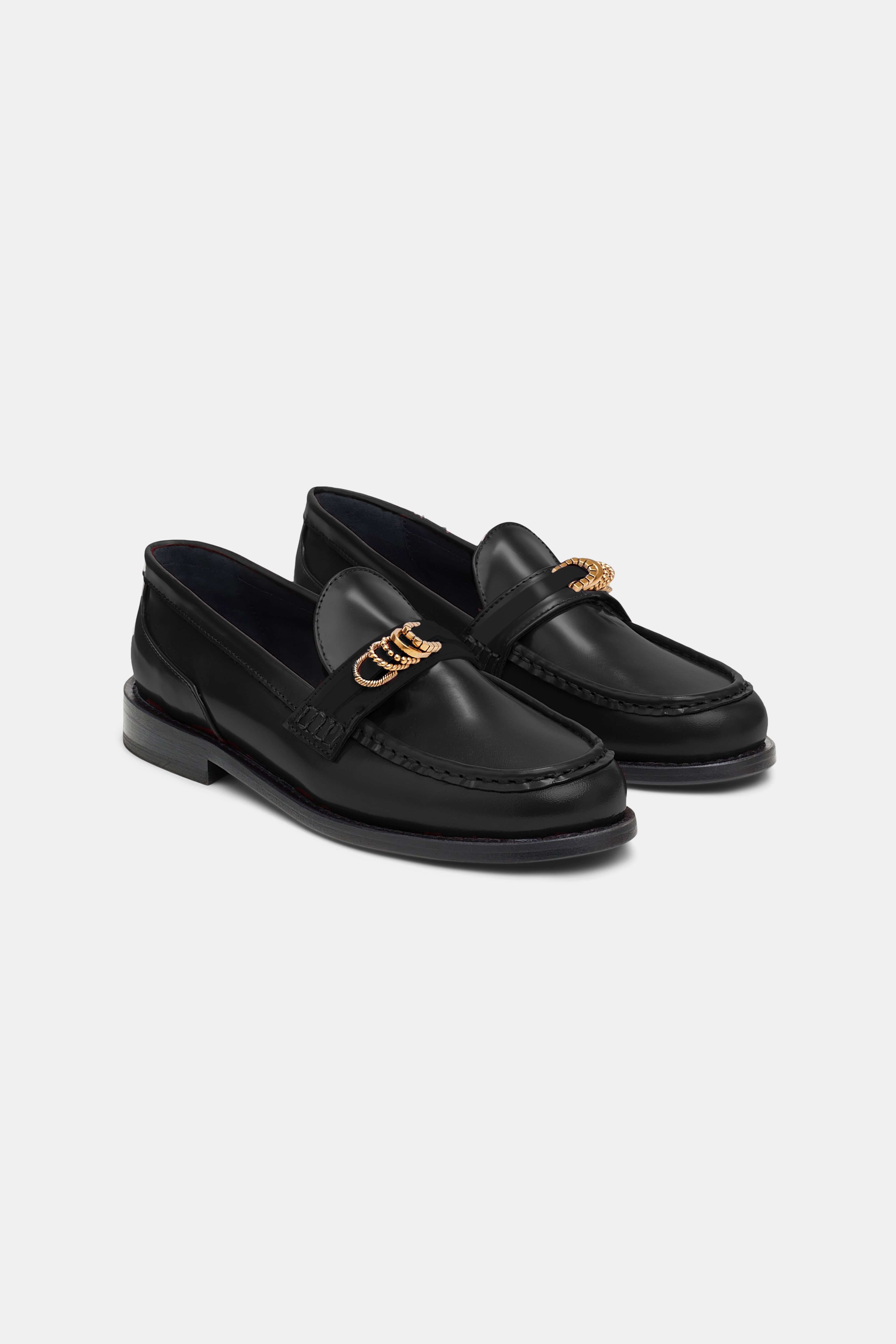 JEWELRY LOAFER BLACK LEATHER / BLACK (ジュエリー ローファー