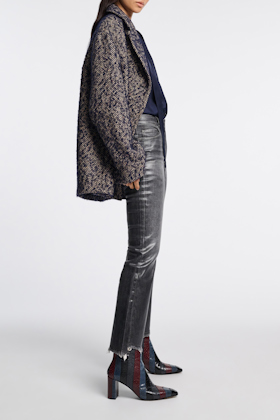 Dorothee Schumacher Gestreifte Ankle Boots im Patchwork-Look blue red black patch