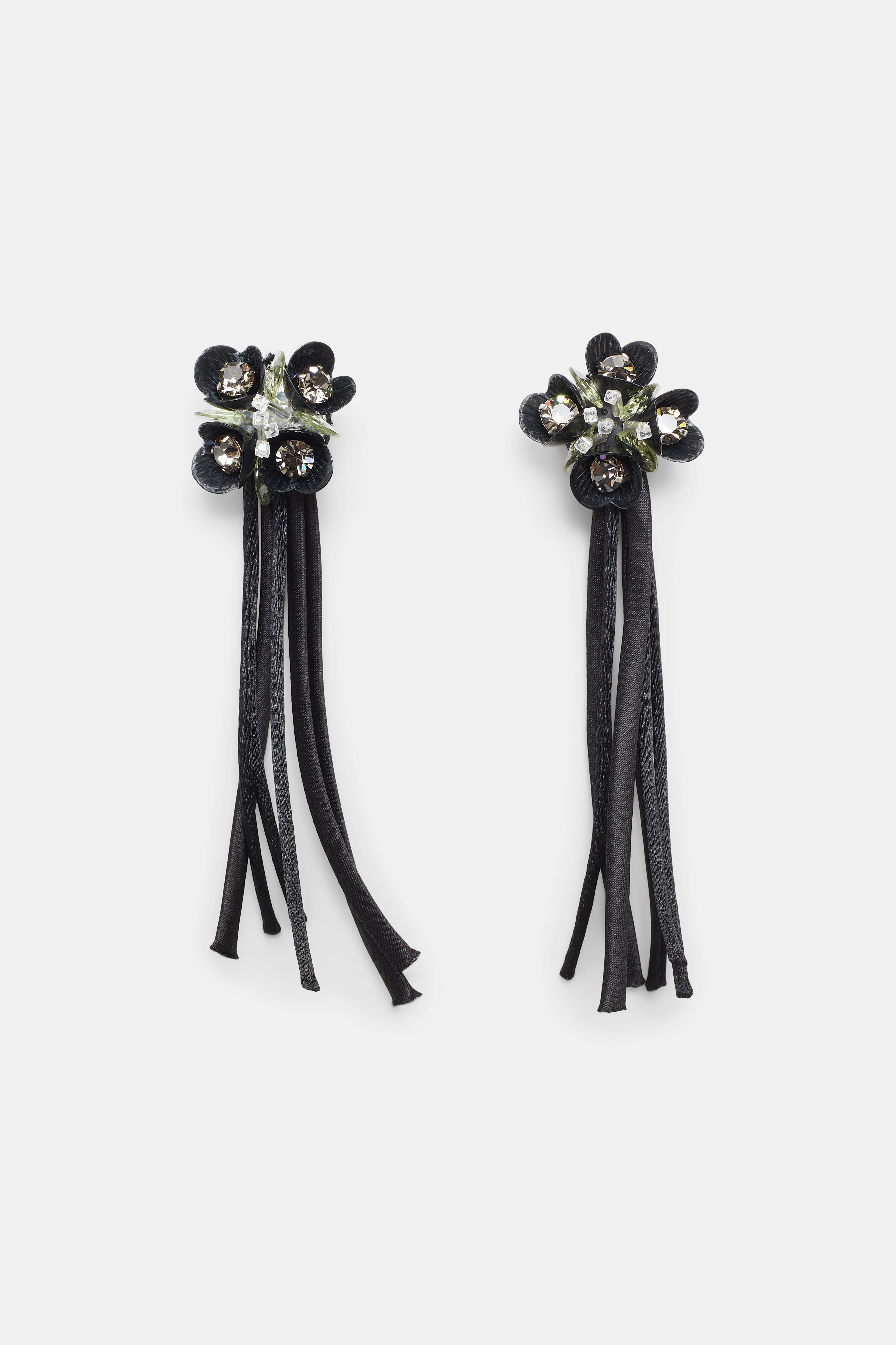 Dorothee Schumacher Hand embellished earrings black