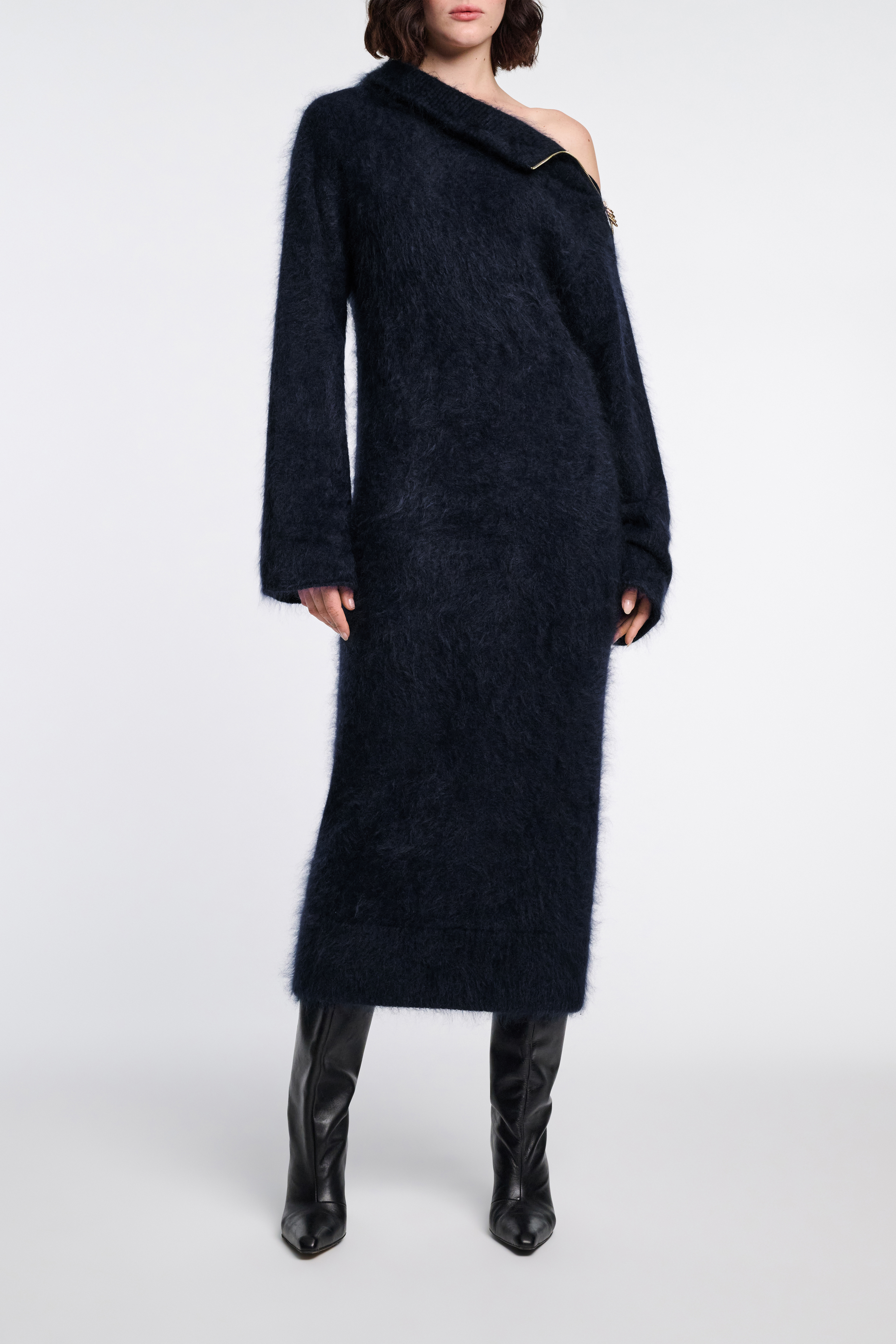 Dorothee Schumacher Fluffy zip turtleneck sweater