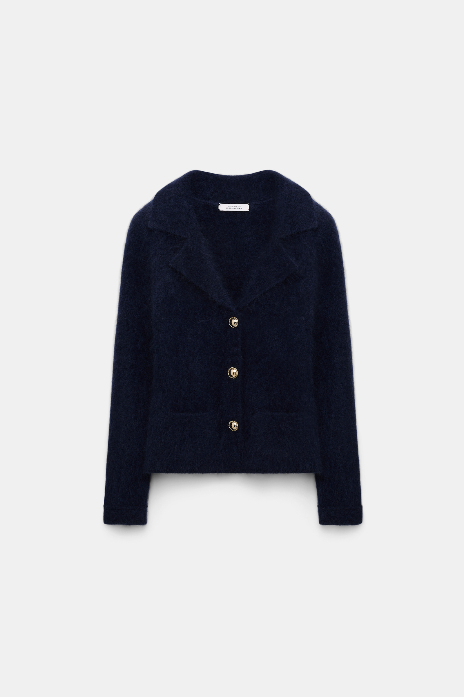 Dorothee Schumacher Fluffy knit blazer-style cardigan true navy
