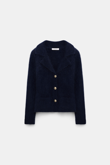 Dorothee Schumacher Fluffy Cardigan im Blazer-Style navy