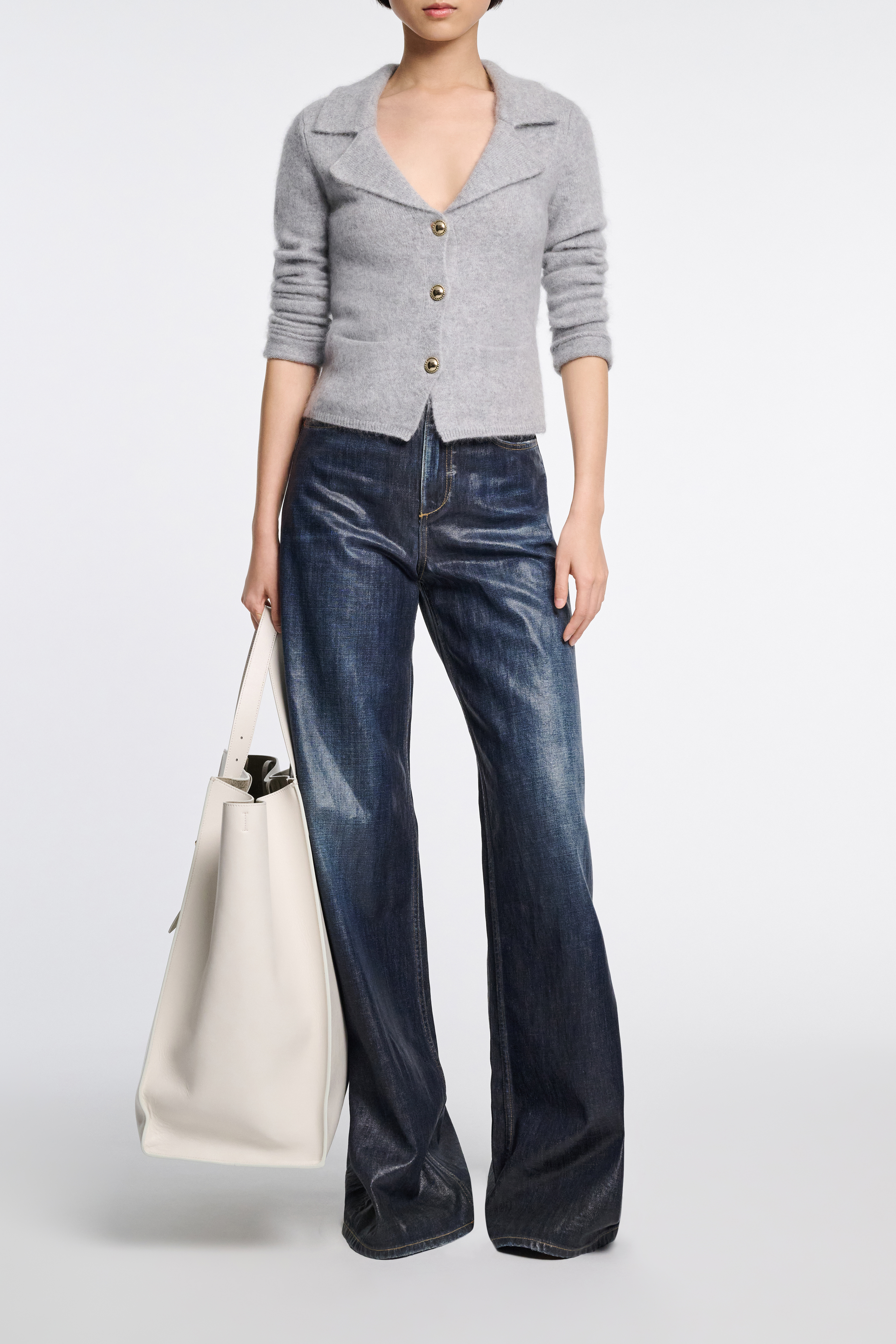 【WONDER WONDER】Sherry brushed gradation 2-tone wide denim DENIM ROMANCE pants | Dorothee Schumacher