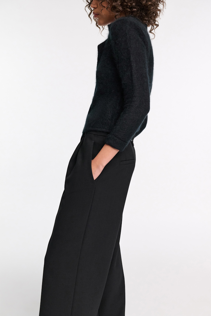 Dorothee Schumacher Fluffy knit blazer-style cardigan pure black