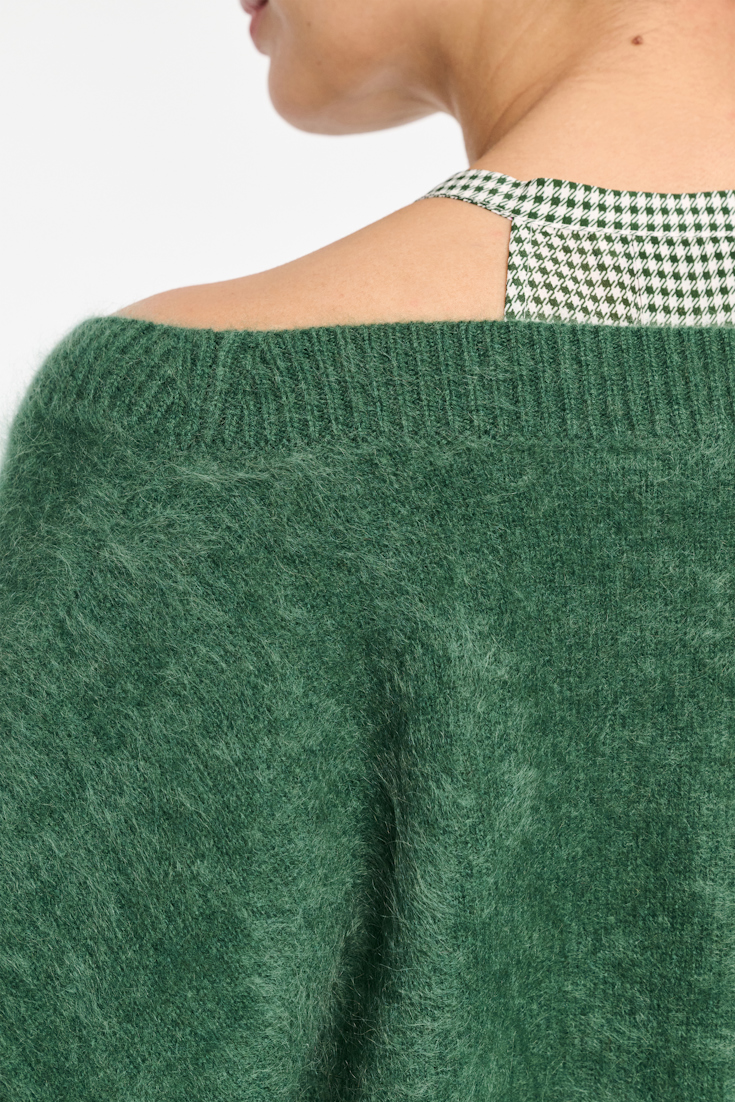 Dorothee Schumacher Wool-cashmere V-neck cardigan dark green