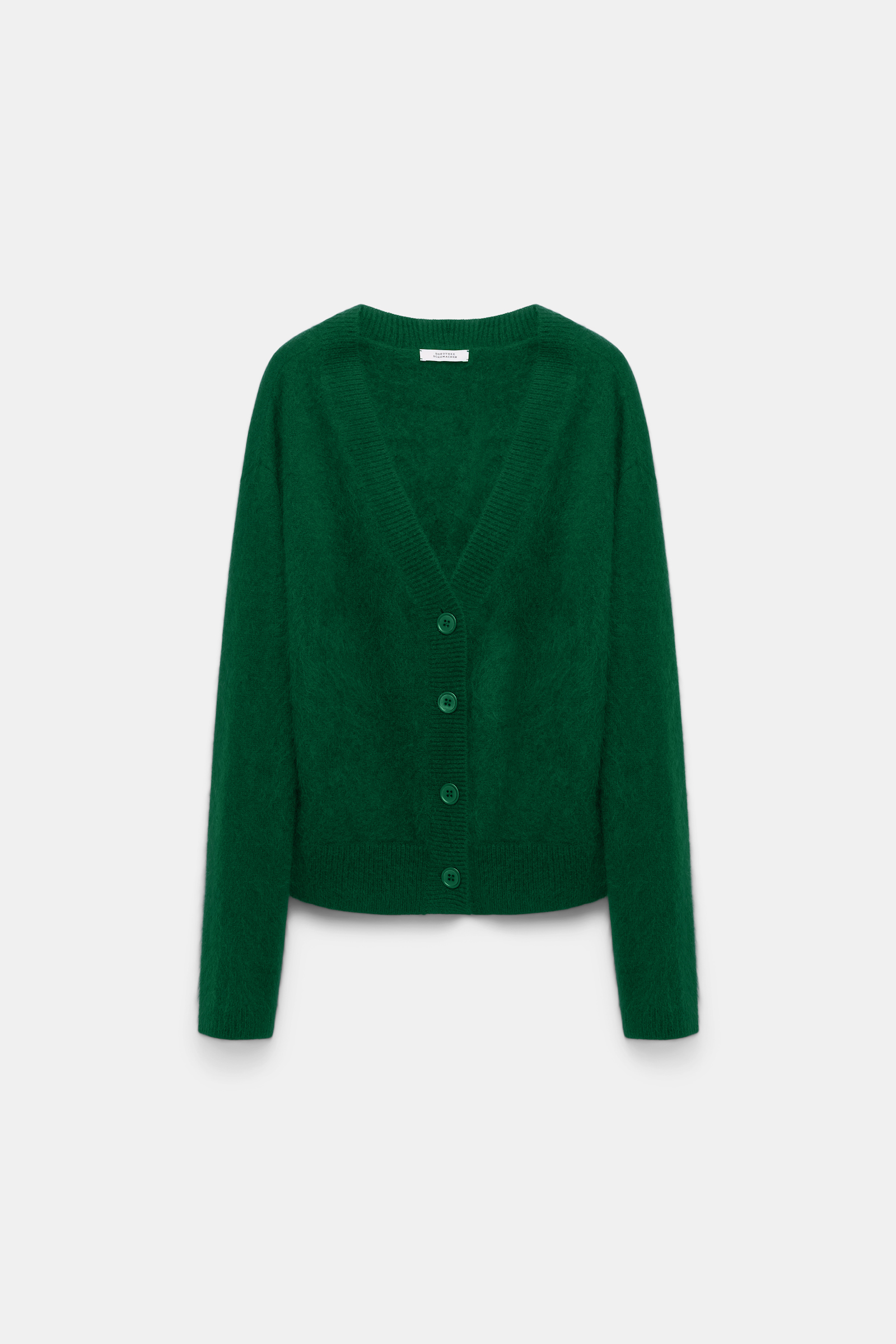 Dorothee Schumacher Wool-cashmere V-neck cardigan dark green