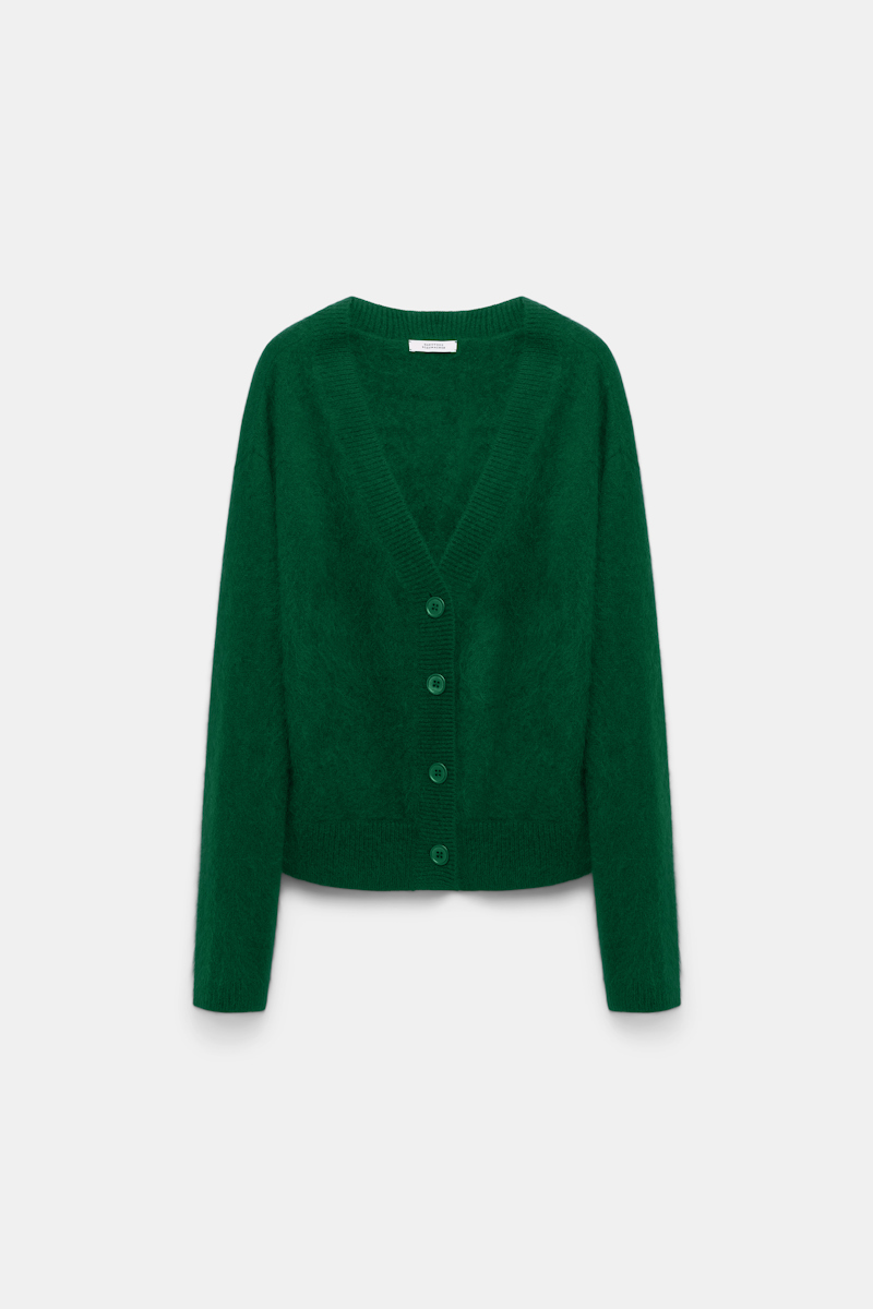 DOROTHEE SCHUMACHER WOOL-CASHMERE V-NECK CARDIGAN 