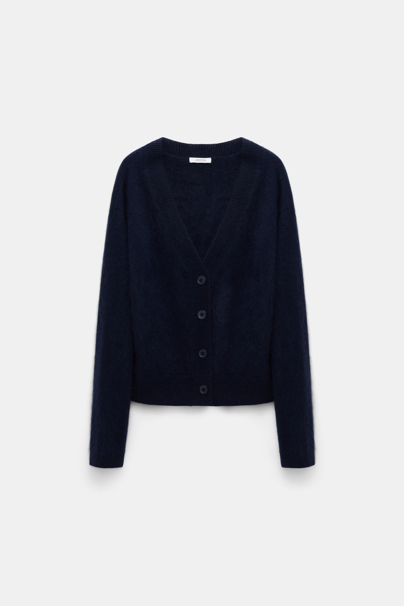 Dorothee Schumacher Fluffy Cardigan mit V-Ausschnitt navy