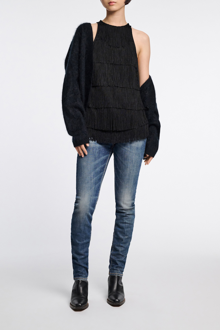 Dorothee Schumacher Wool-cashmere V-neck cardigan pure black