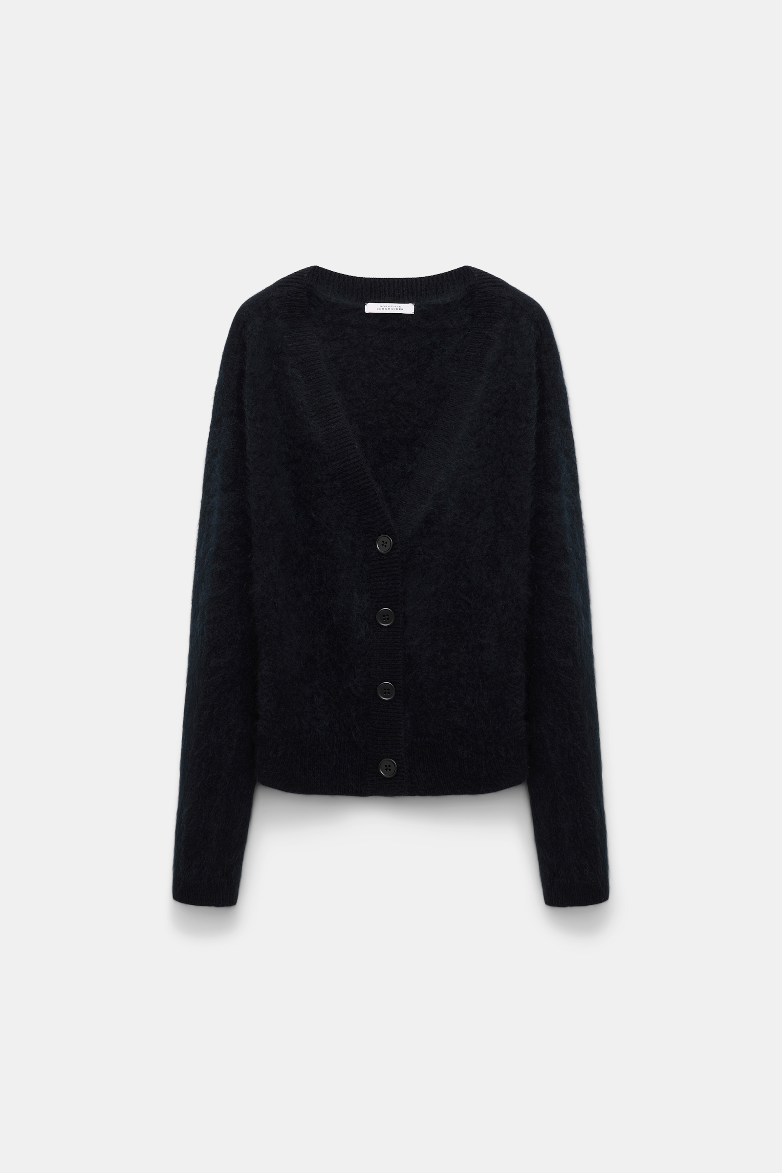 Dorothee Schumacher Wool-cashmere V-neck cardigan pure black