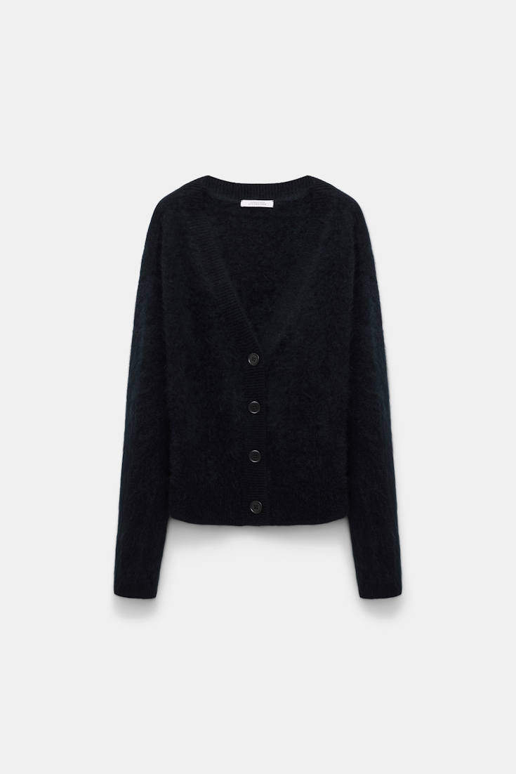 Dorothee Schumacher Wool-cashmere V-neck cardigan pure black