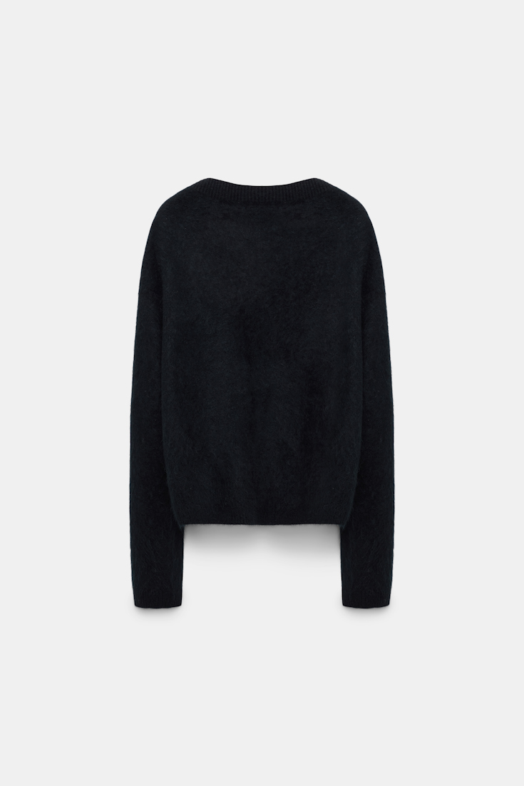 Dorothee Schumacher Wool-cashmere V-neck cardigan pure black