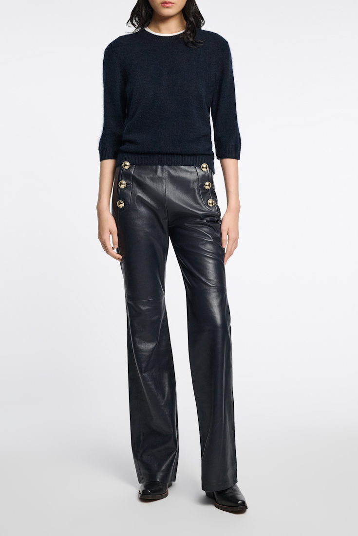 Dorothee Schumacher Wool-cashmere round neck pullover true navy