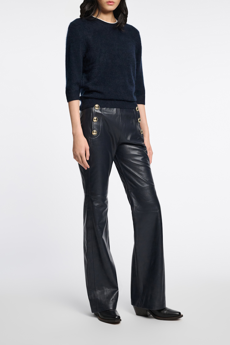 Dorothee Schumacher Wool-cashmere round neck pullover true navy