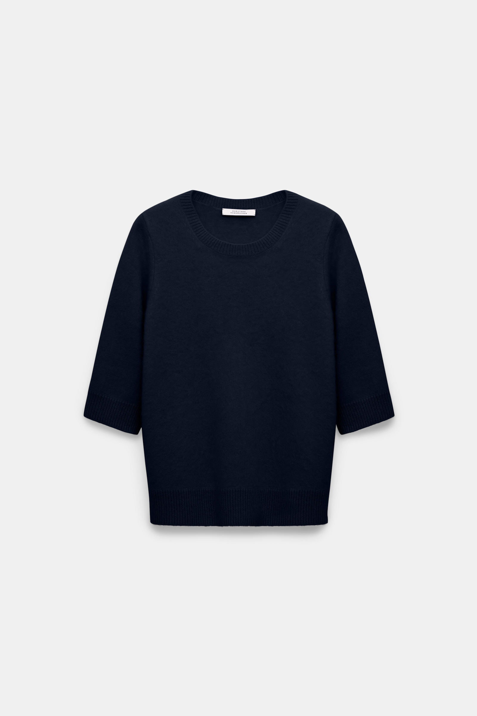 Dorothee Schumacher Wool-cashmere round neck pullover true navy