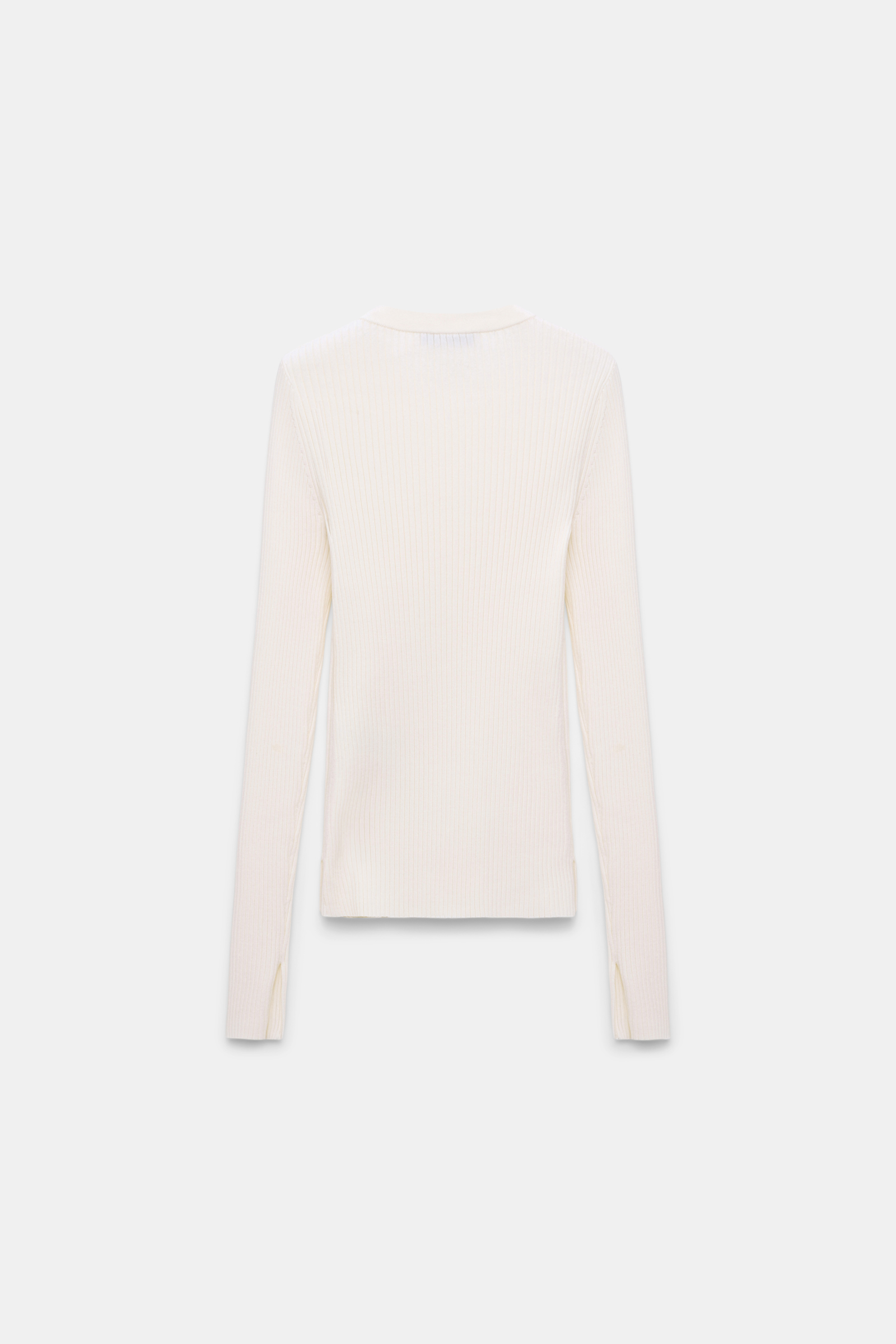 Dorothee Schumacher Pullover aus Wolle-Seide Mix mit goldenen Knöpfen orchid white