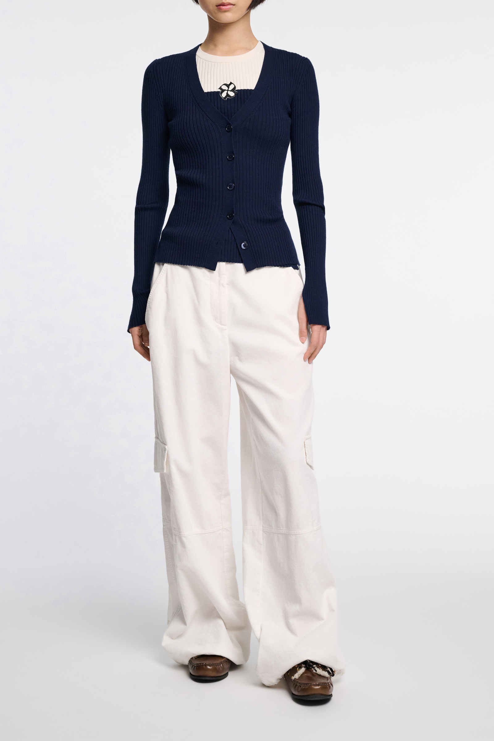 Dorothee Schumacher Top aus Wolle-Seide Mix midnight