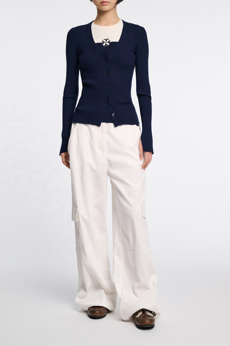 Dorothee Schumacher Top aus Wolle-Seide Mix midnight