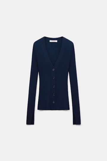 Dorothee Schumacher Cardigan aus Wolle-Seide Mix midnight
