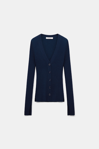 Dorothee Schumacher Cardigan aus Wolle-Seide Mix midnight