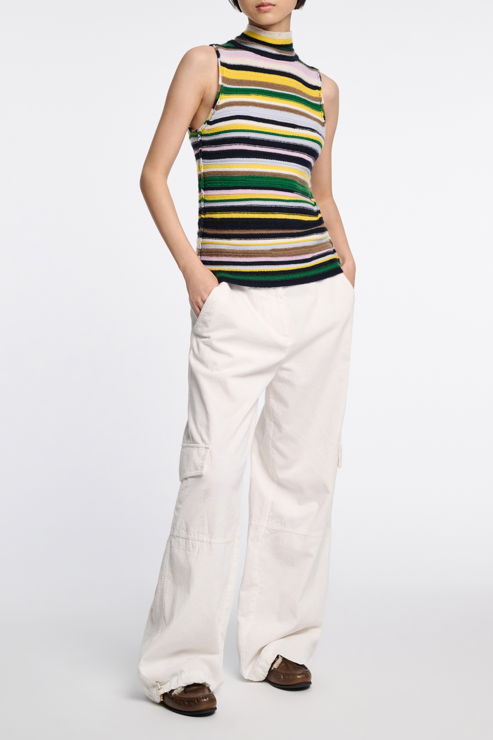 Dorothee Schumacher Gestreiftes Top aus Kaschmir multi stripe