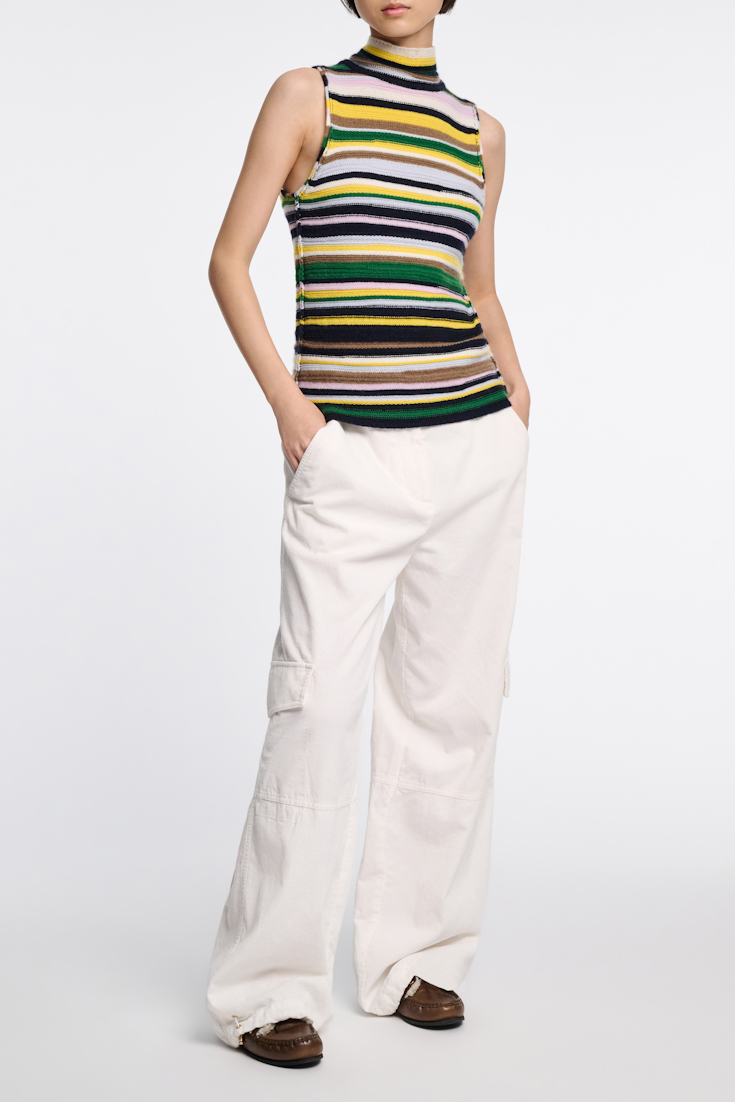 Dorothee Schumacher Gestreiftes Top aus Kaschmir multi stripe