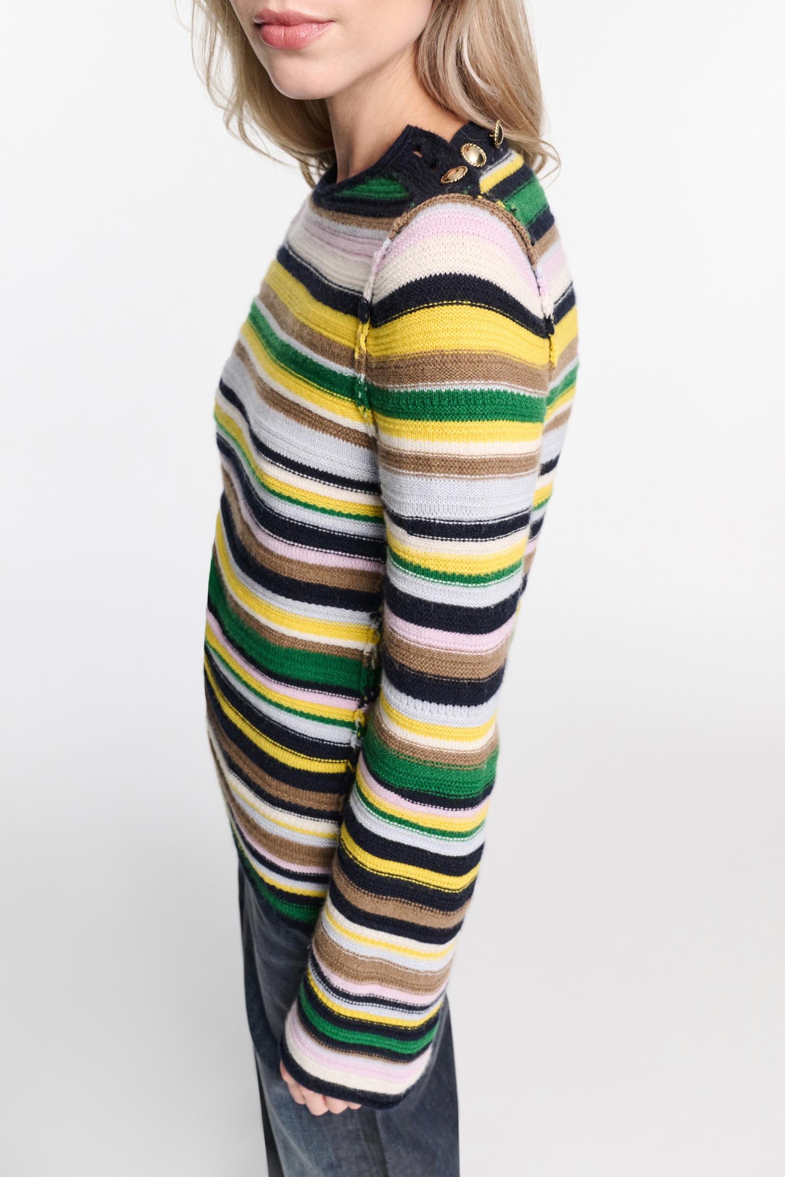 Dorothee Schumacher Gestreifter Pullover aus Kaschmir multi stripe